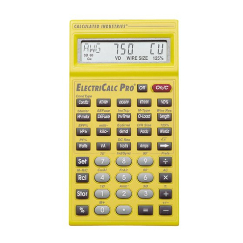 Calculated Industries ElectriCalc Pro 5060 User manual
