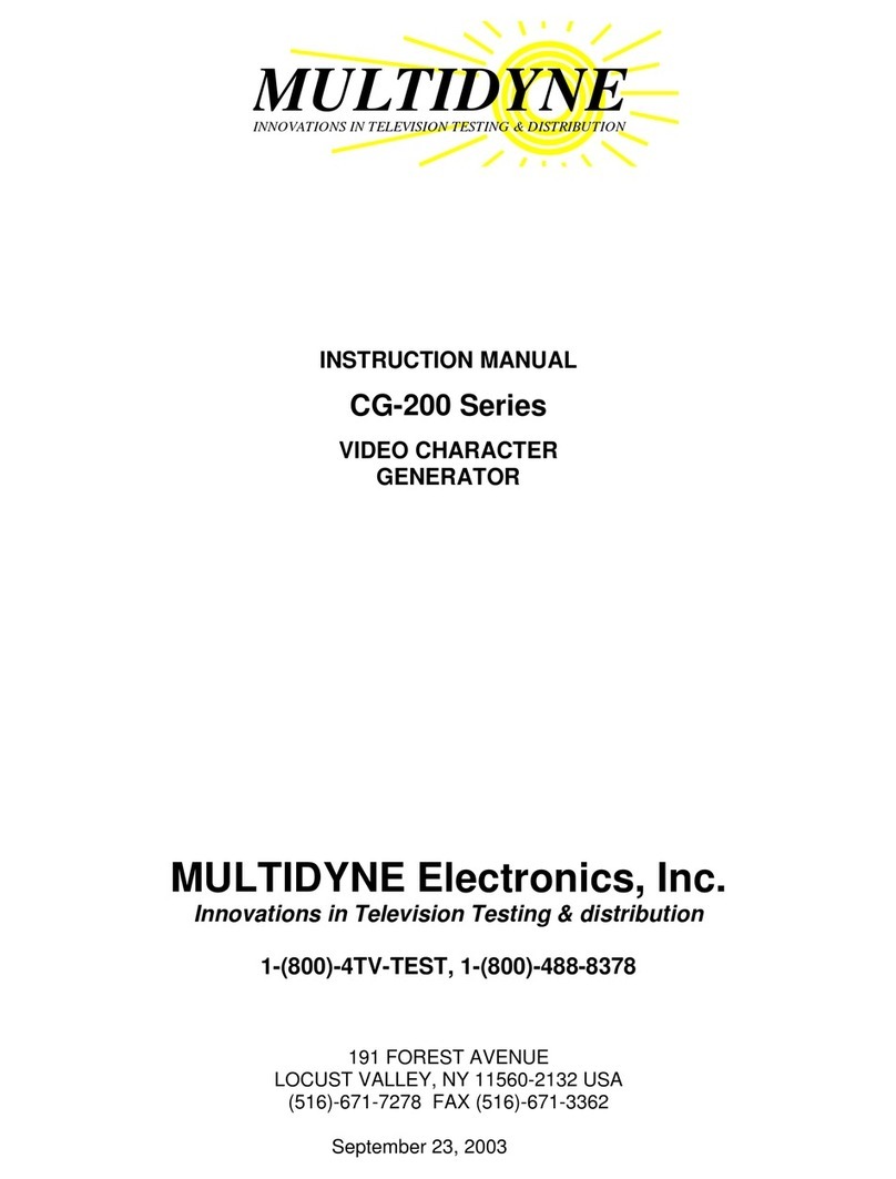Multidyne Electronics CG-200 Series instruction manual