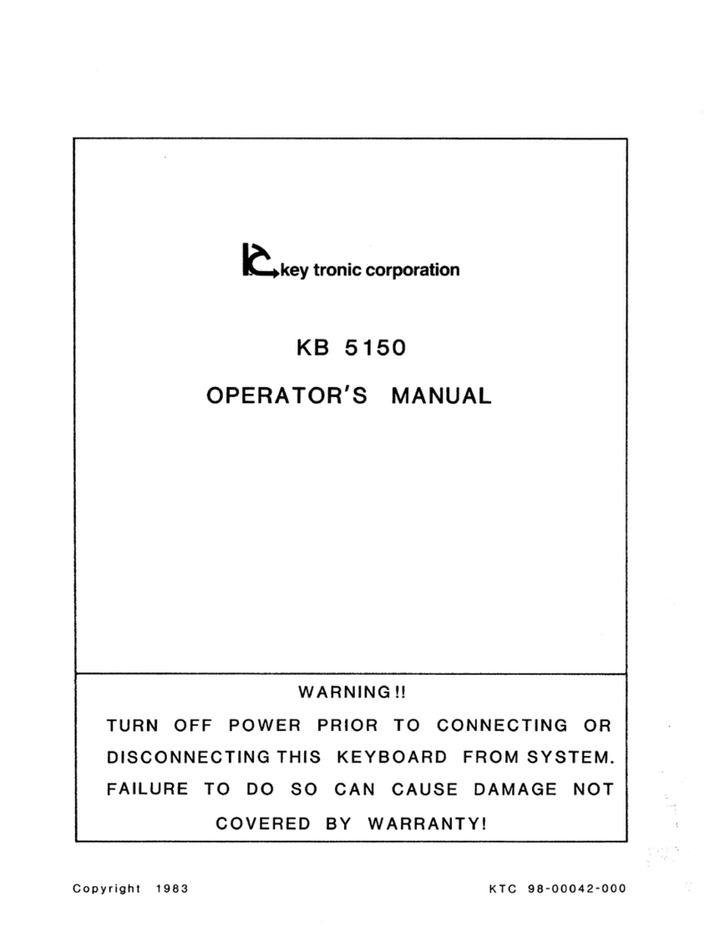 Key Tronic KB 5150 Operator's manual