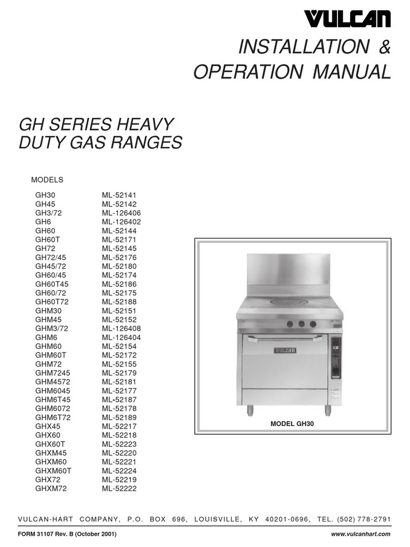 Vulcan-Hart GH30 Installation & operation manual Vulcan-Hart GH30 Installation & operation manual