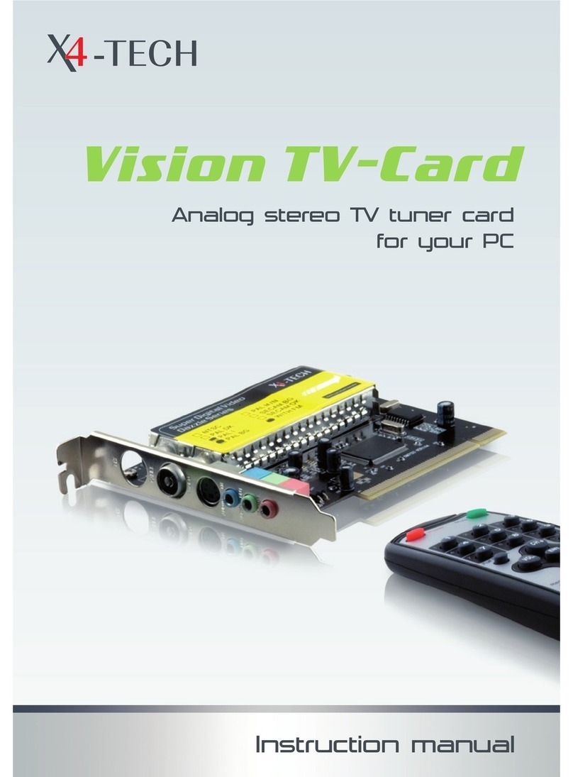 X4-TECH Vision TV card instruction manual