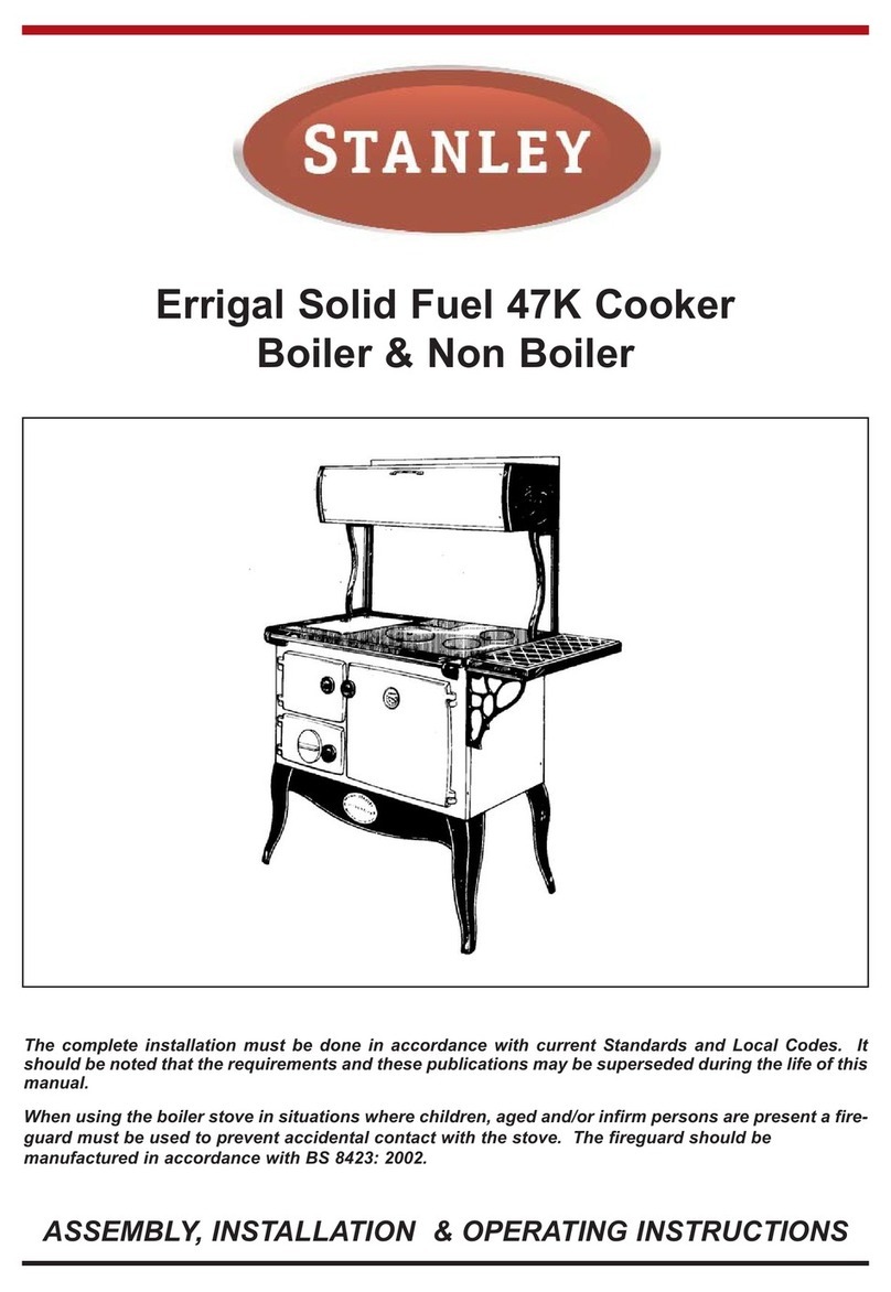 Stanley Errigal Solid Fuel 47K CookerBoiler & Non... operating instructions