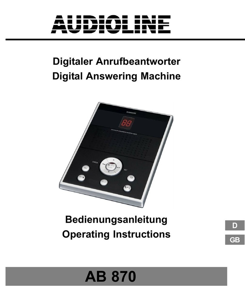 AUDIOLINE AB 870 User manual AUDIOLINE AB 870 User manual