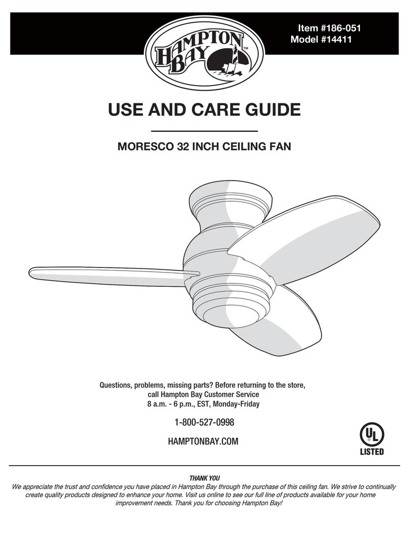 HAMPTON BAY MORESCO 14411 Use and care guide