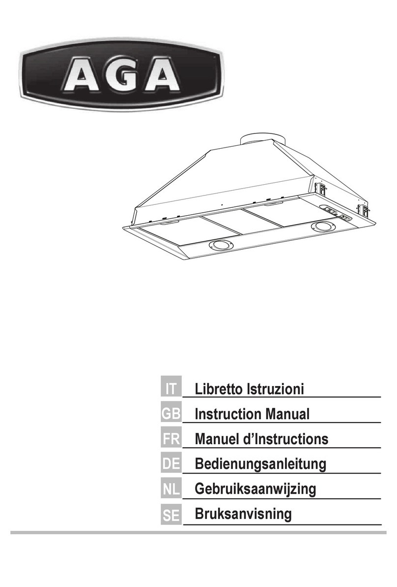 AGA Cooker hood instruction manual