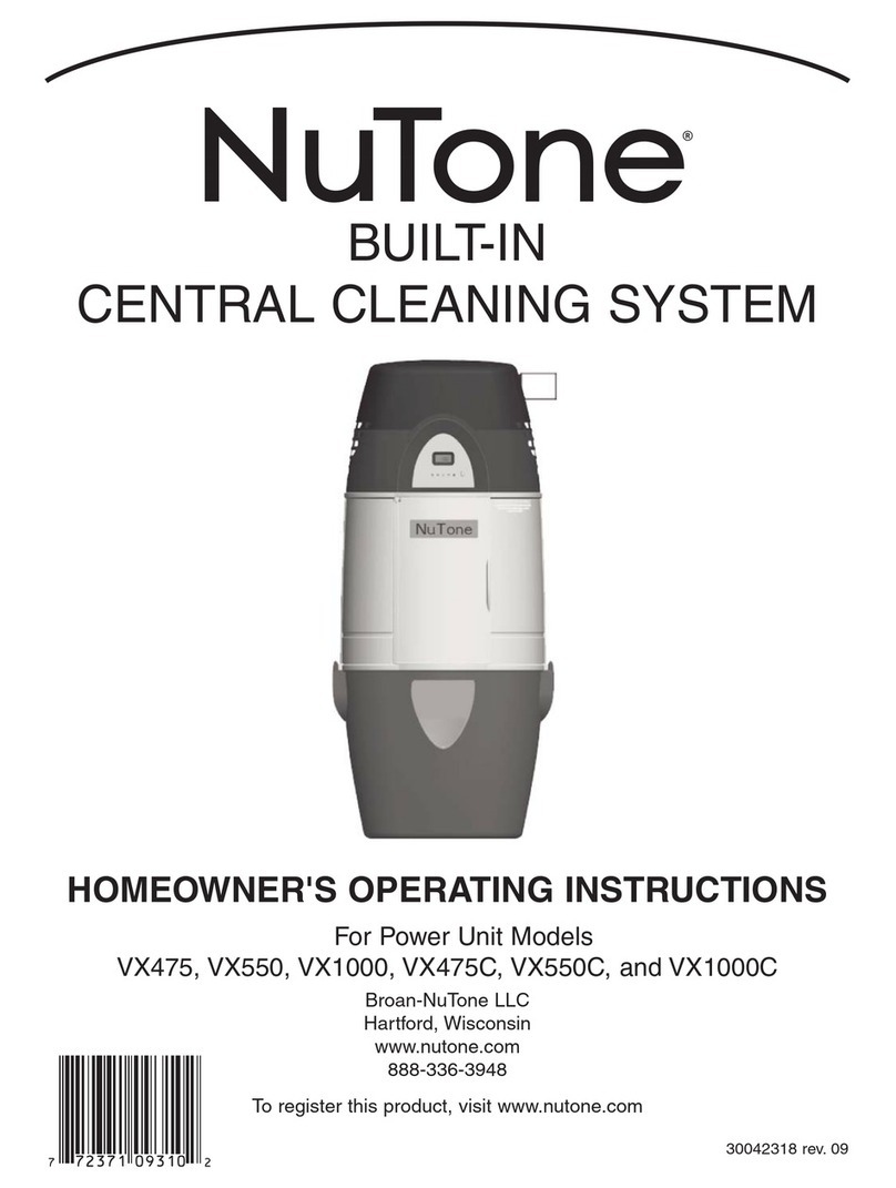 NuTone VX475 User manual NuTone VX475 User manual