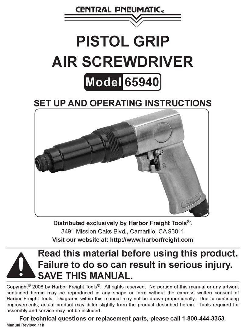 Central Pneumatic 65940 Set up and operating instructions