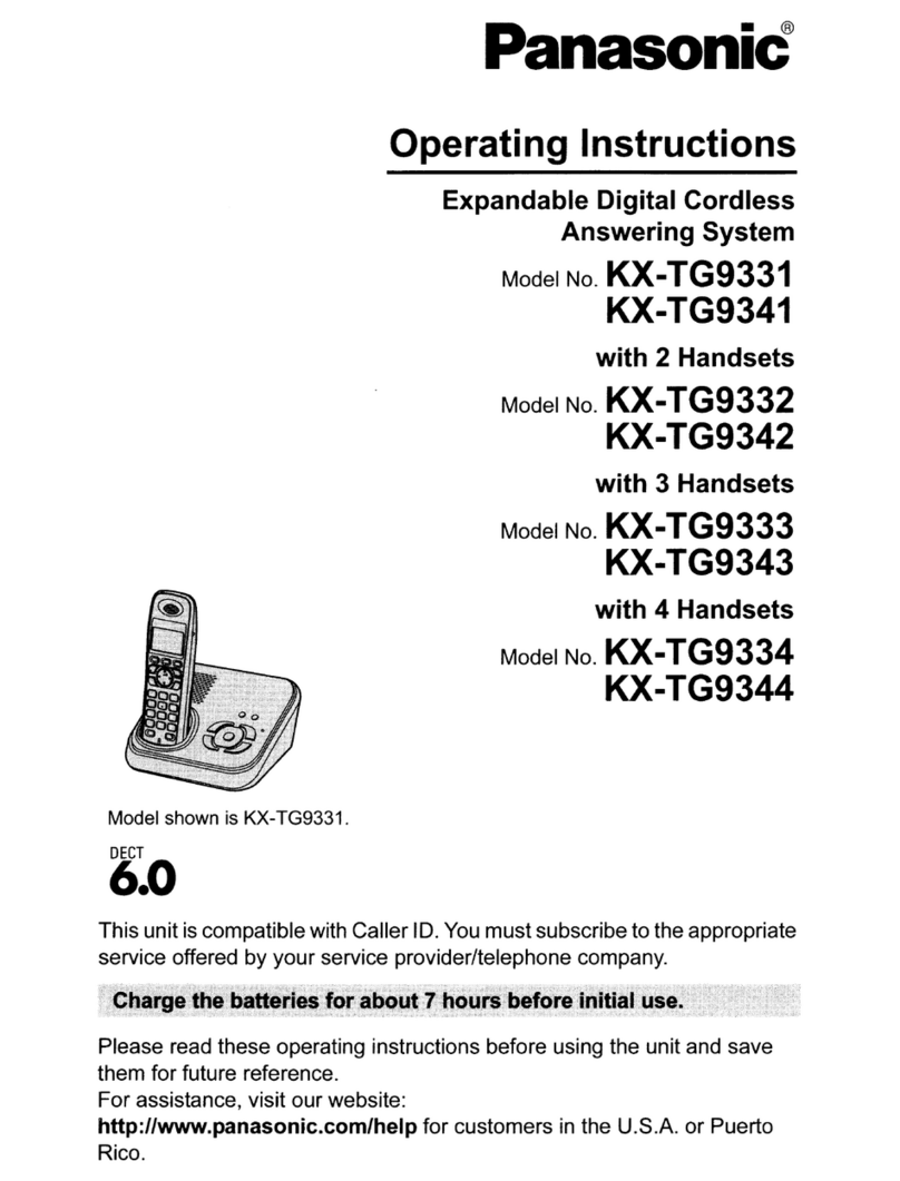 Panasonic KX-TG9331 operating instructions