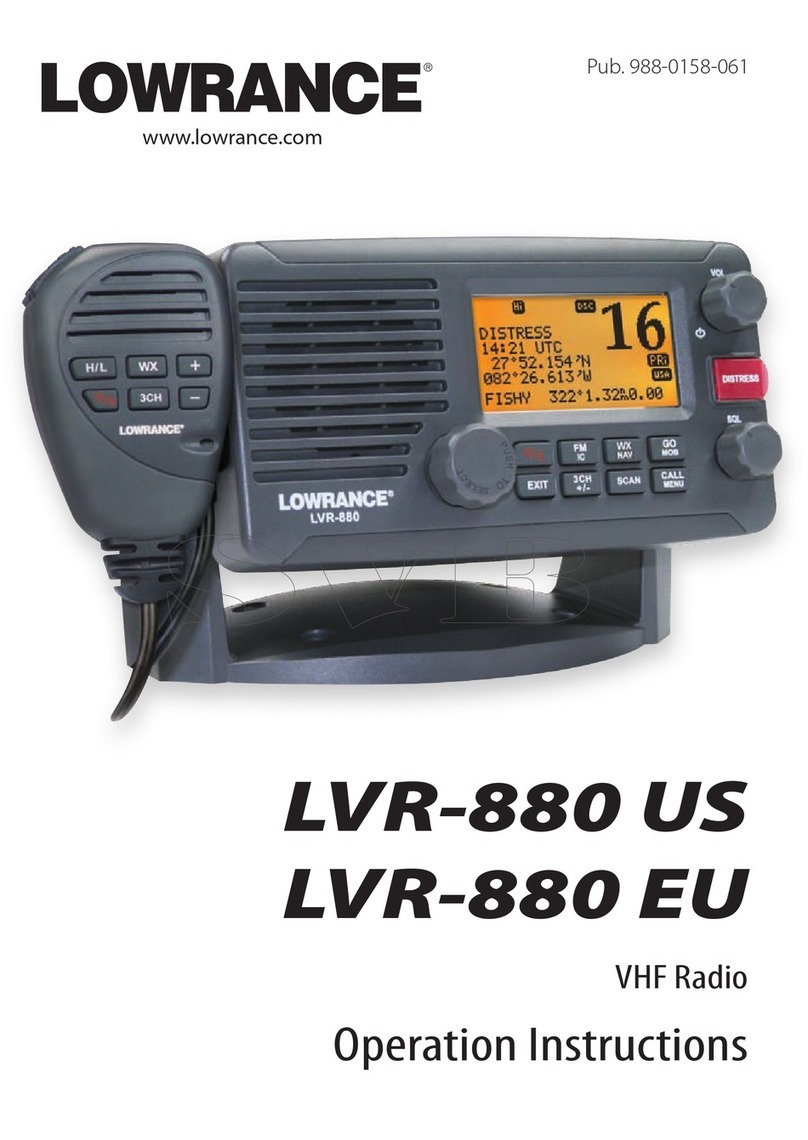 Lowrance LVR-880 EU Operation instructions
