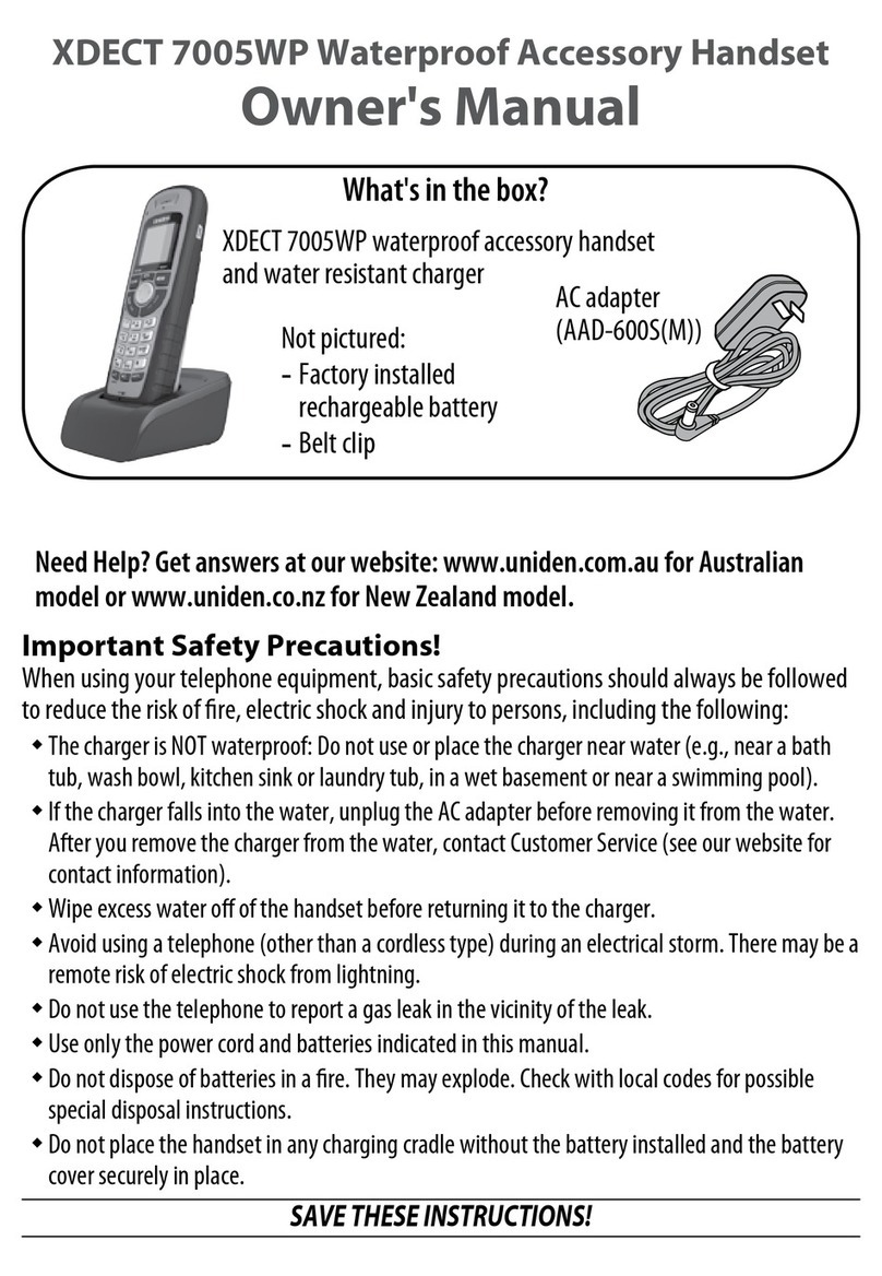 XDECT 7005WP owner's manual
