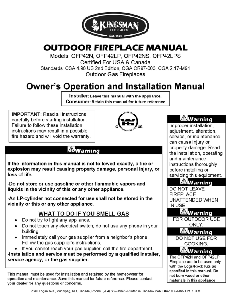 Kingsman OFP42N Operation and installation manual