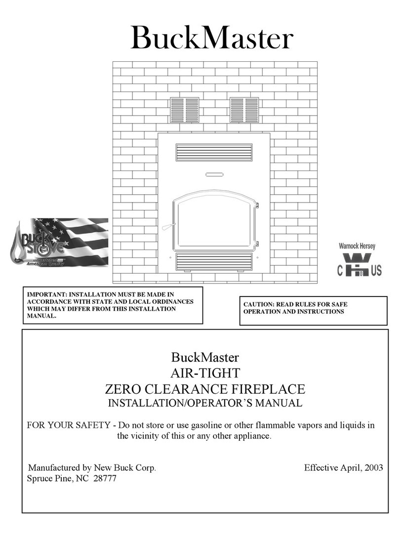 BuckMaster AIR-TIGHT ZERO CLEARANCE FIREPLACE Administrator Guide BuckMaster AIR-TIGHT ZERO CLEARANCE FIREPLACE Administrator Guide