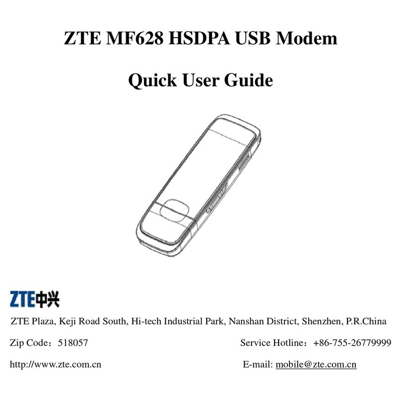 Zte MF628 Quick user guide