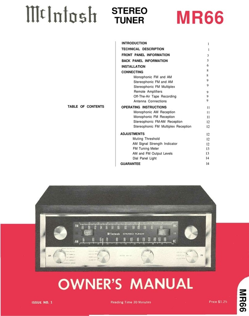 McIntosh MR66 owner's manual