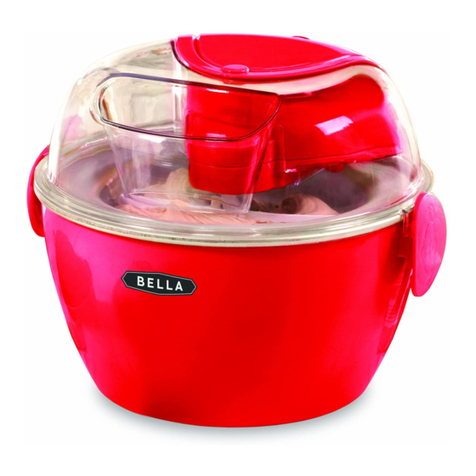 Bella ICE CREAM MAKER Instruction manual & recipe guide