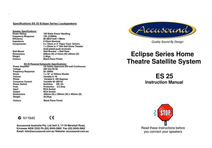 Accusound ES 25 instruction manual