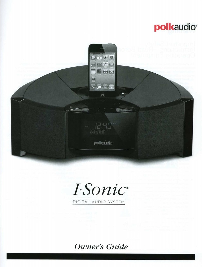 Polk Audio I-Sonic Digital Audio System User manual Polk Audio I-Sonic Digital Audio System User manual