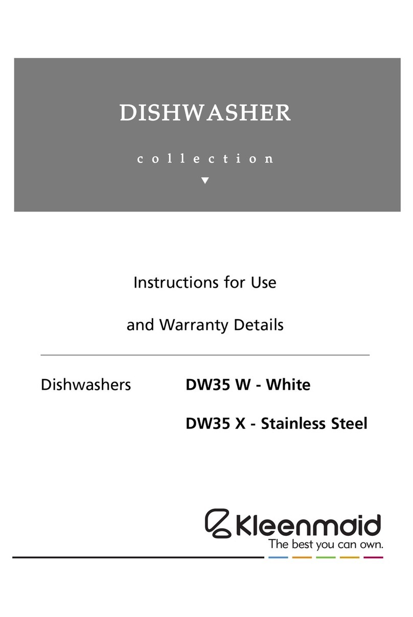 Kleenmaid DW35 X Installation guide