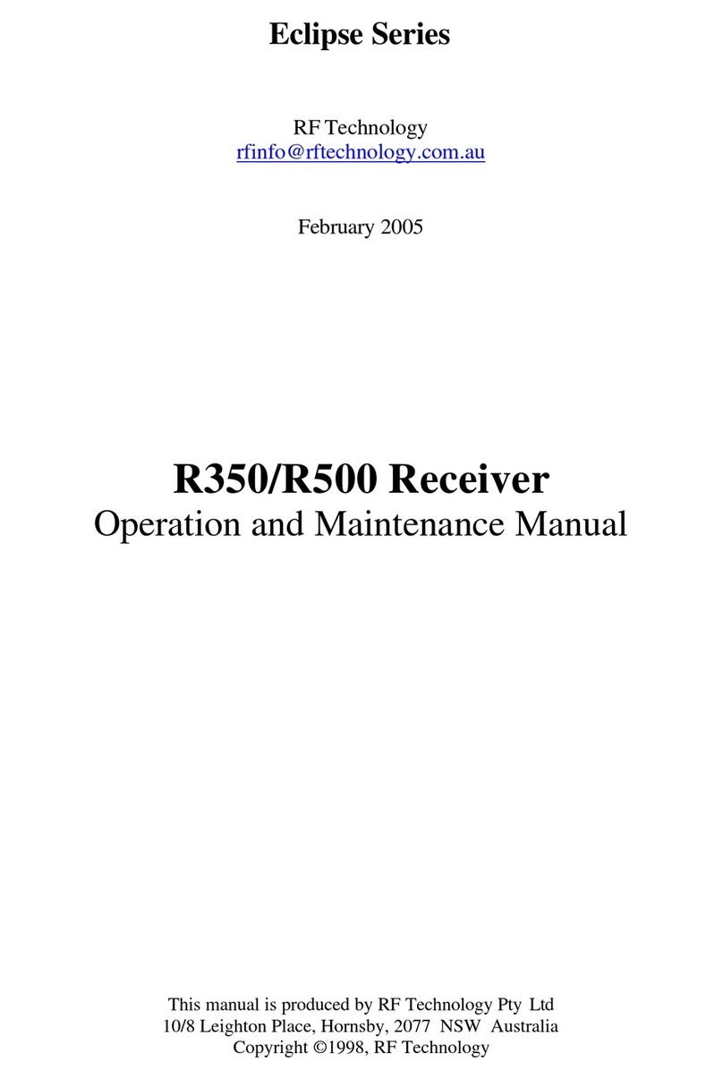 RF Technology R350 Operation and maintenance manual