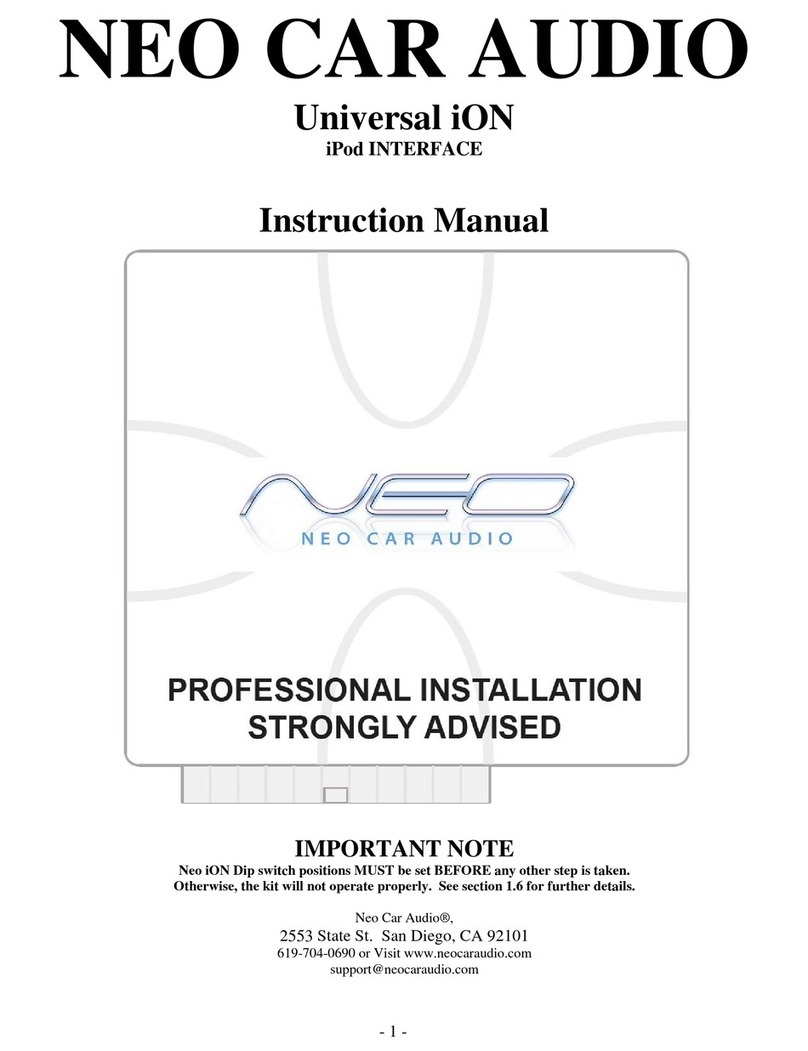 Neo Car Audio Universal iON instruction manual