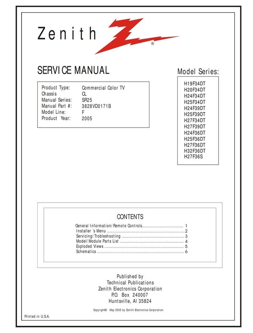 Zenith H19F34DT Series User manual