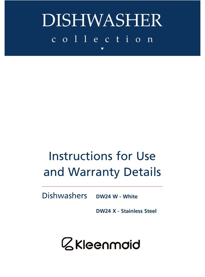 Kleenmaid DW24 X Instructions for use and warranty details