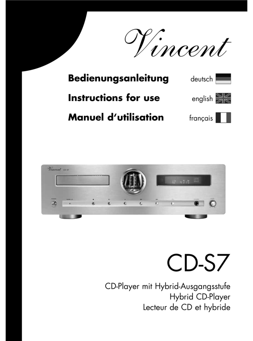 VINCENT CD-S7 Instructions for use