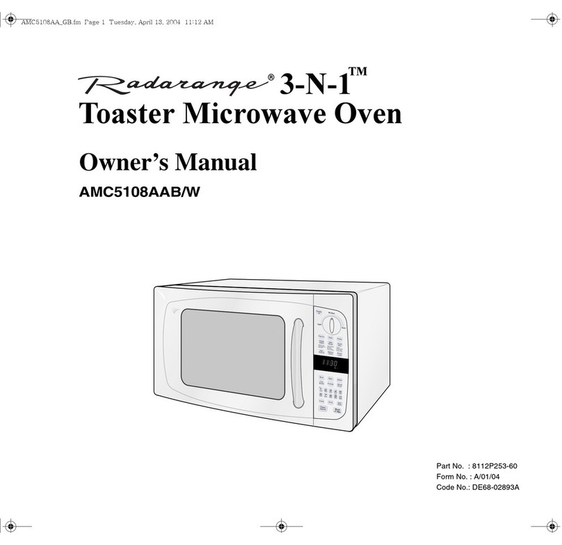 Amana Radarange AMC5108AAB owner's manual
