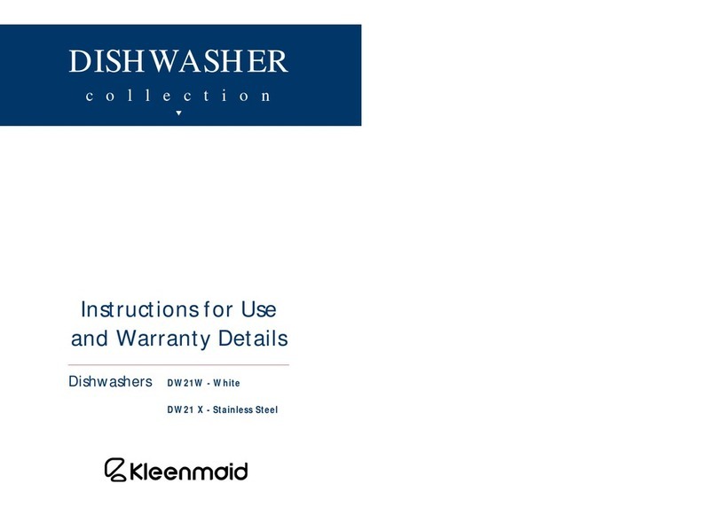 Kleenmaid DW21W Installation guide