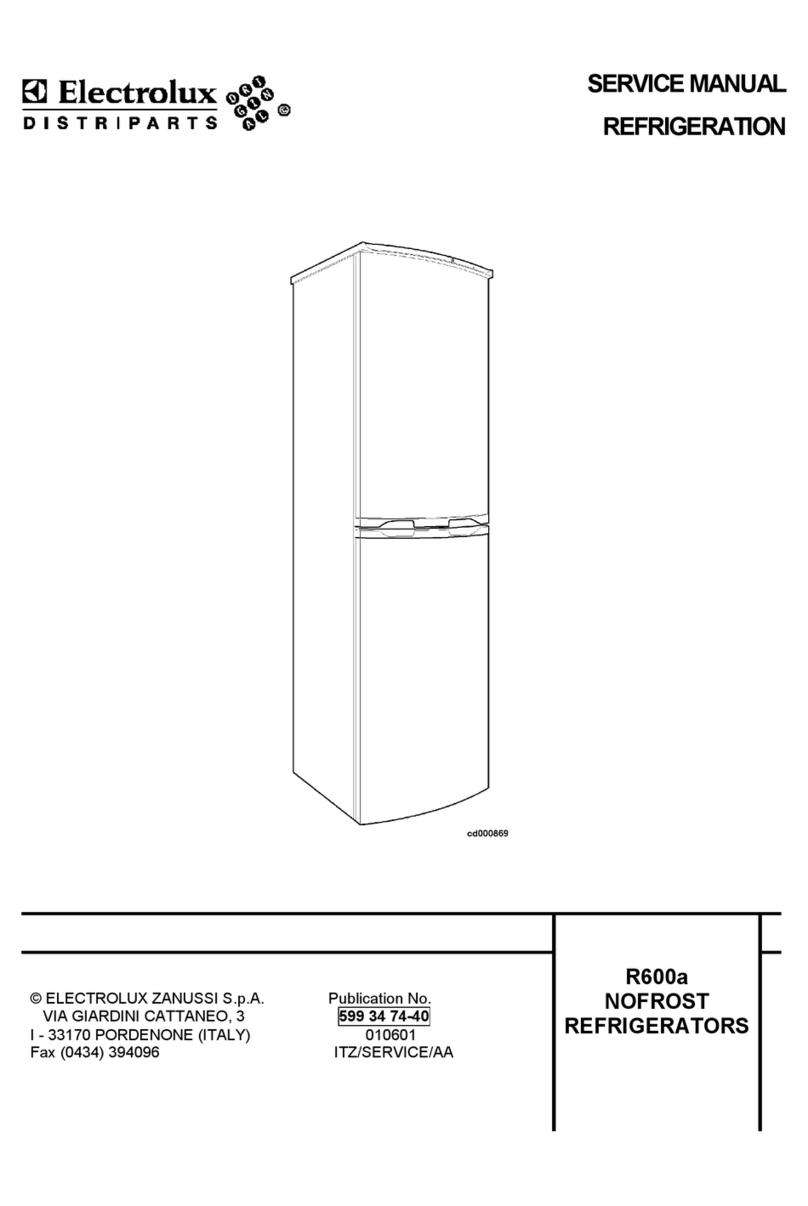 Electrolux R600a User manual