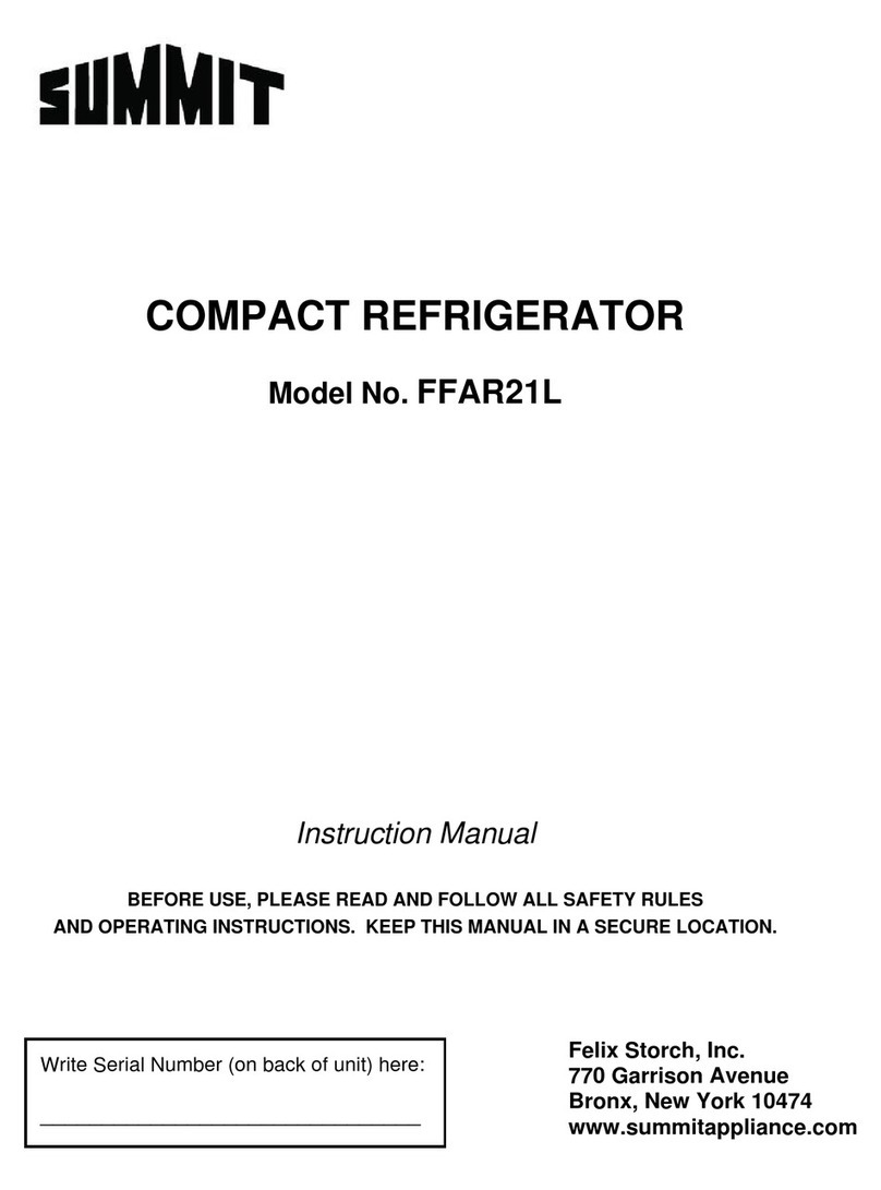 Summit FFAR21L instruction manual