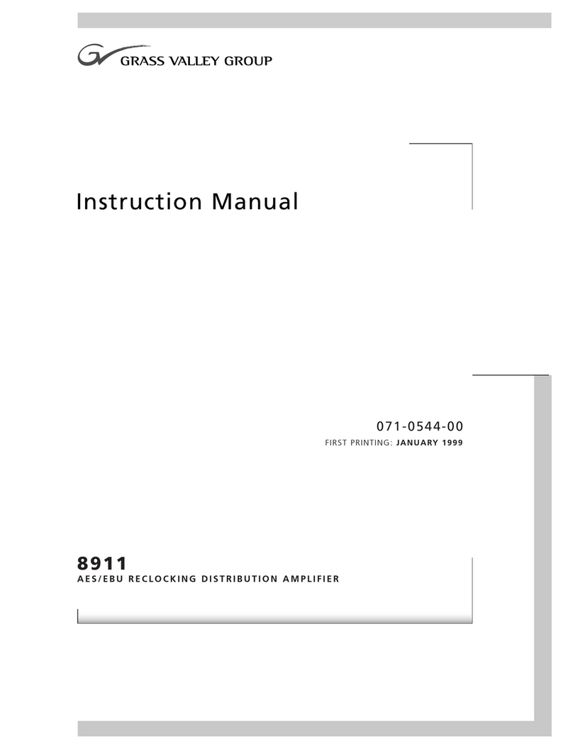 GRASS VALLEY 8911 AES-EBU instruction manual