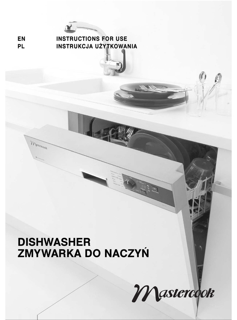 Master cook Dishwasher Instructions for use