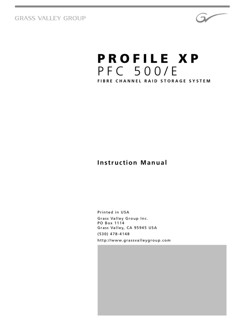 GRASS VALLEY PROFILE XP PFC 500/E instruction manual
