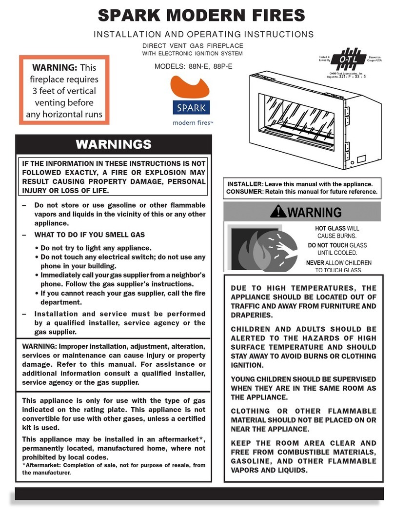 Spark modern fires 88N-E User manual Spark modern fires 88N-E User manual