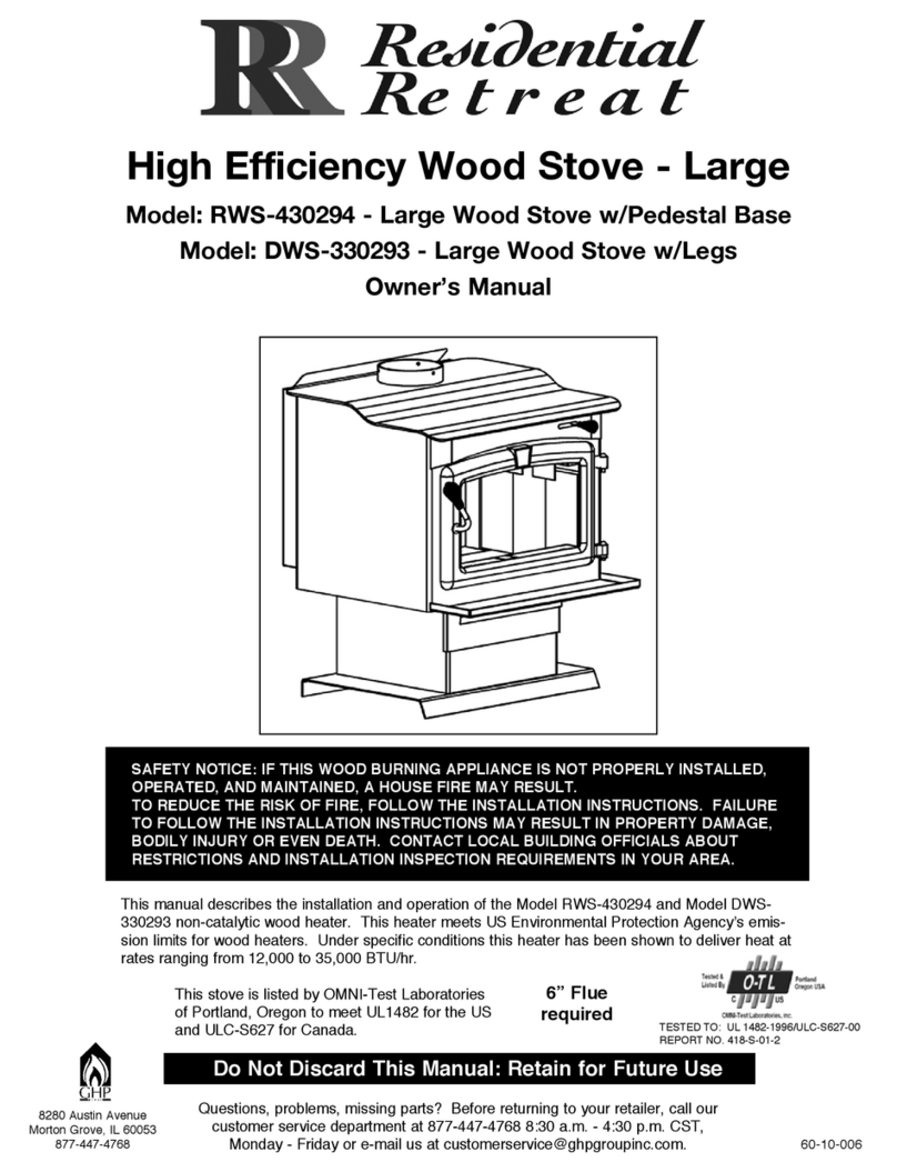Residential Retreat DWS-330293 owner's manual