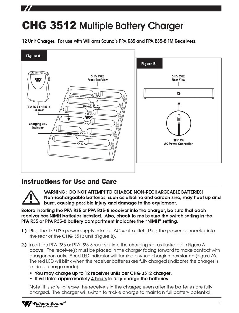 Williams Sound CHG 3512 Assembly instructions Williams Sound CHG 3512 Assembly instructions