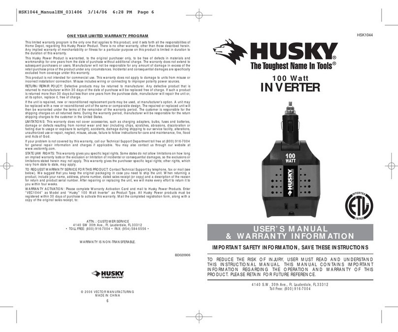 Husky HSK1044 user manual