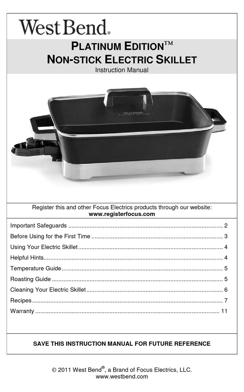 West Bend PLATINUM EDITION instruction manual