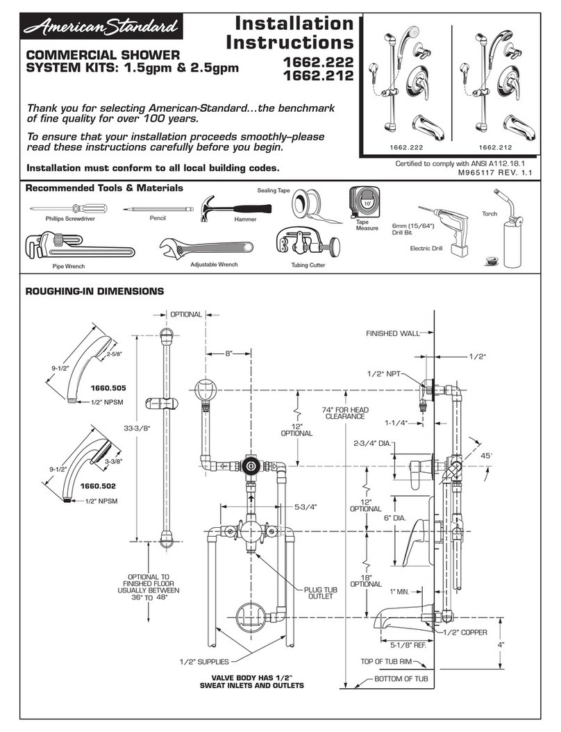 American Standard 1662.222 installation instructions