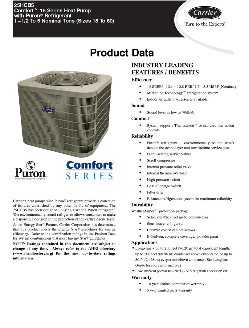 Carrier 25HCB5 Product data
