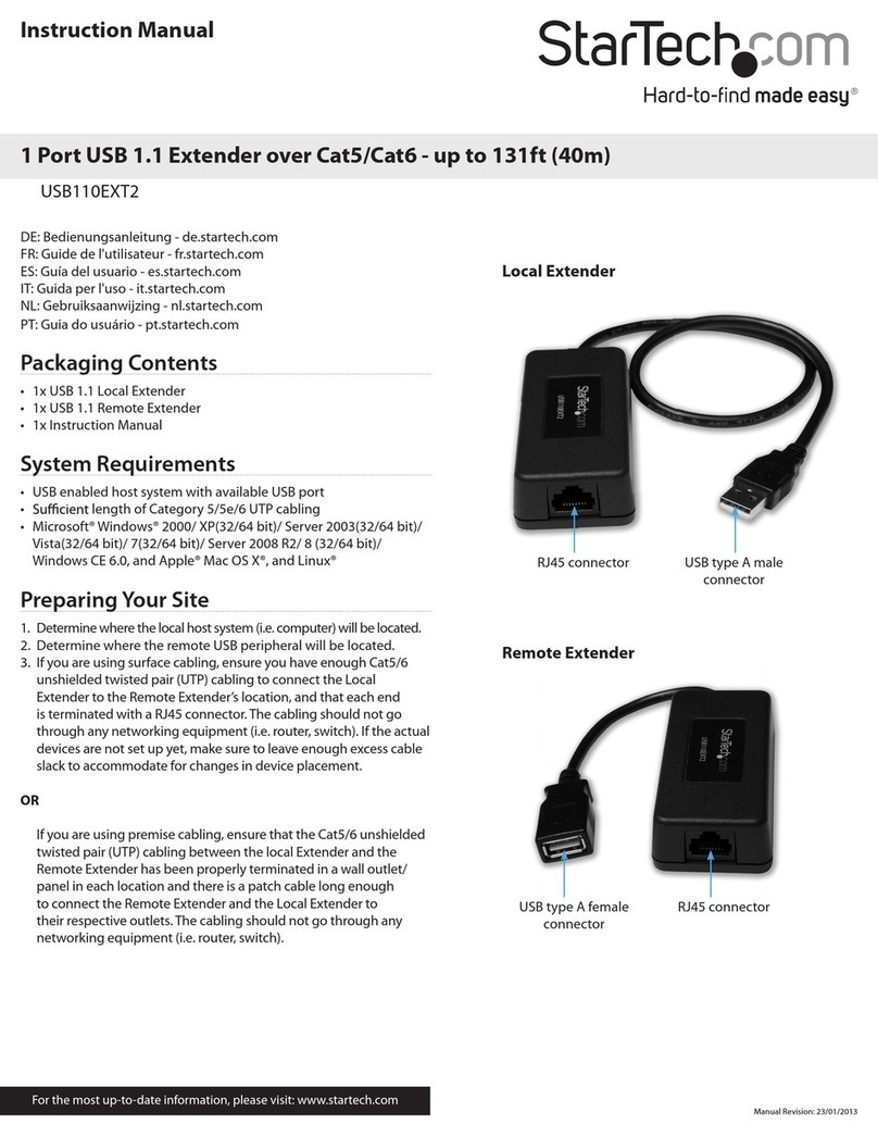 StarTech.com USB110EXT2 User manual