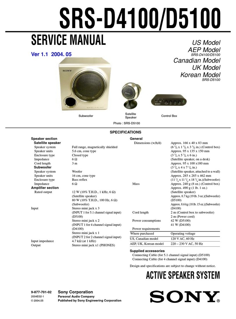 Sony SRS-D4100 Operating Instructions  (primary... Service manual