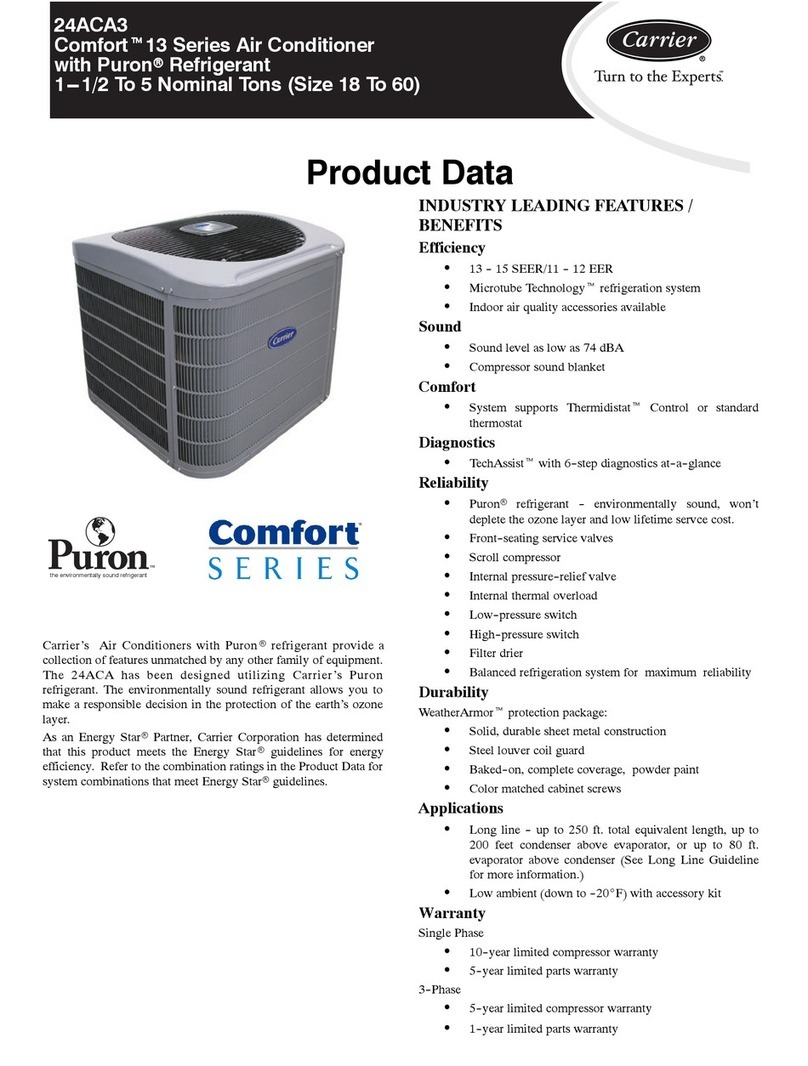 Carrier Comfort 24ACA3 Operation manual