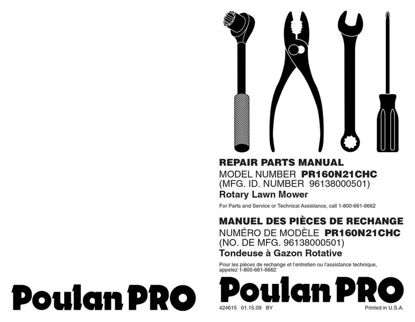 Poulan Pro PR160N21CHC Repair parts manual