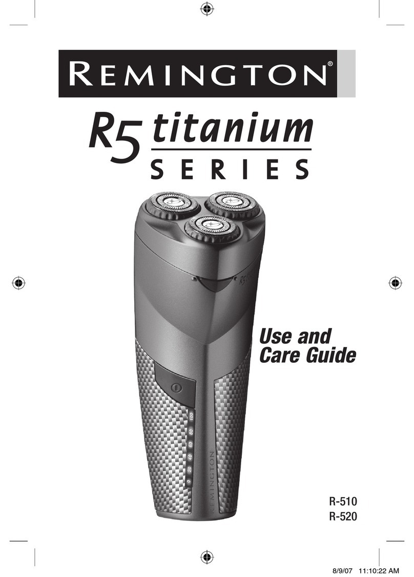Remington R5 titanium series Use and care guide