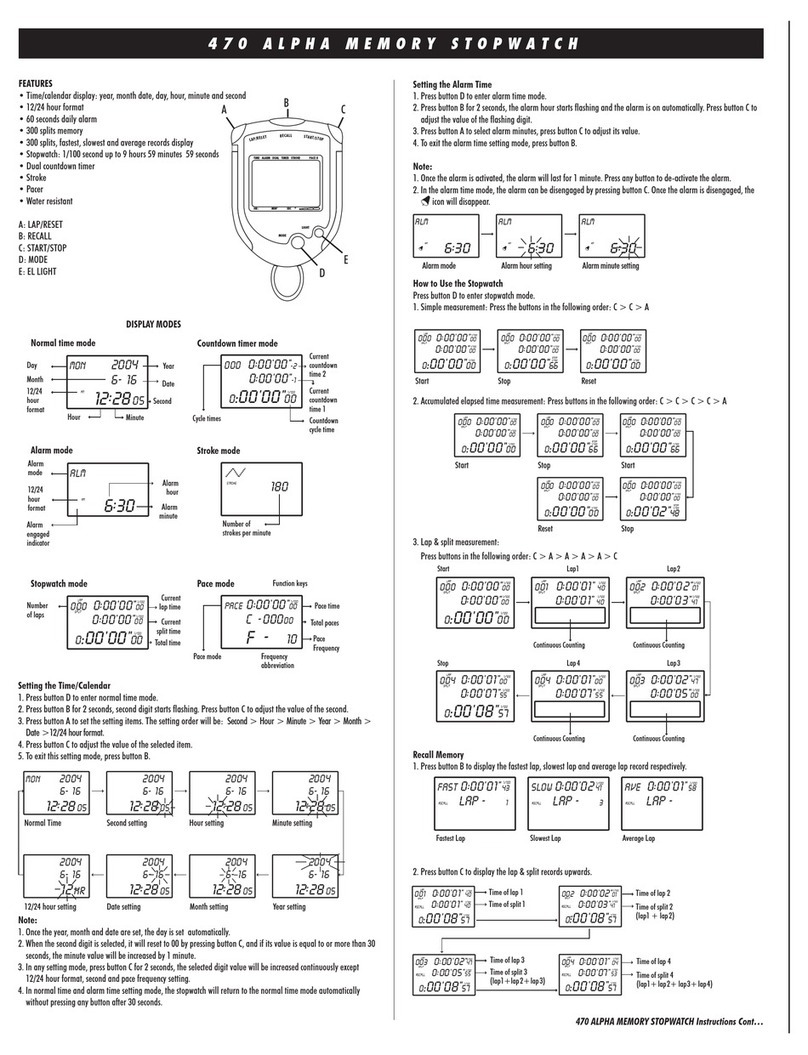 Sportline 470 Alpha instructions