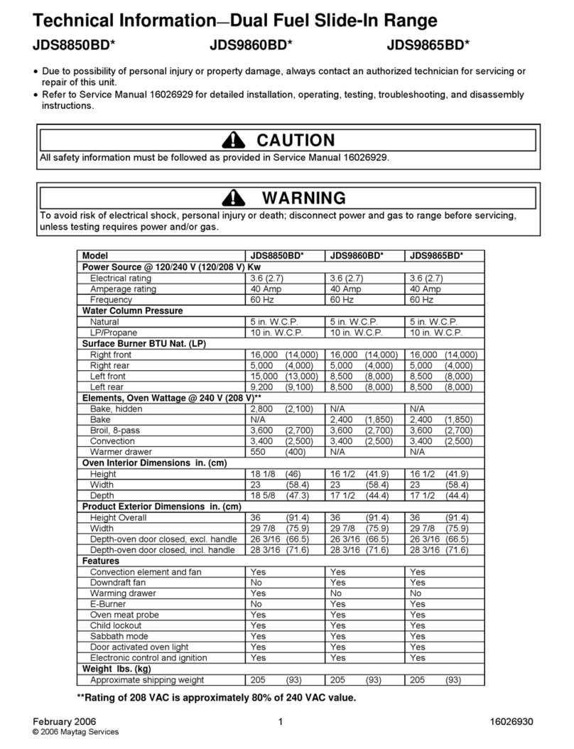 Maytag JDS8850BD Manual