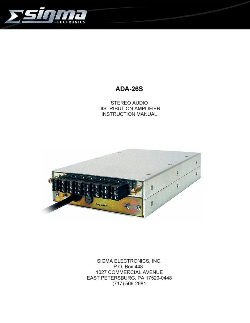 Sigma ADA-26S User manual