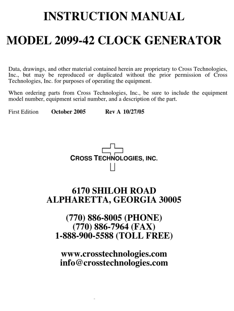 Cross Technologies 2099-42 instruction manual